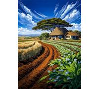 Jigsaw Puzzles for Adults 1500 Pastoral Scenery, Puzzle Games, Impossible Puzzle, Puzzles for Adults 1500 Pieces for Wall Decoration and Gifts, 34.3 x 22.4 inch