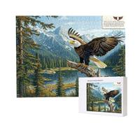 Jigsaw Puzzles for Adults 1500 Piece 87x57cm Challenging Jigsaw Puzzle Educational Game 1500 Pieces Scenic Eagle Puzzles for Adult, DIY Craft Puzzle for Home Decoration Gifts x-209