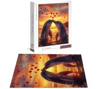 Jigsaw Puzzles for Adults 1500 Piece, Animal Jigsaw Puzzles for Adults, Dolphin Jigsaws 1500 Pieces with Box, Wooden Puzzle Challenging Game for the Whole Women, Men, Wooden Puzzle for Gifts B-6556