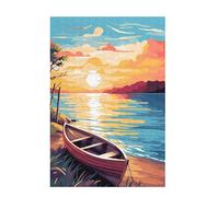 Jigsaw Puzzles for Adults 1500 Piece Boat Large Puzzle Sunset, Difficult Challenging Family Games for The Whole for Women, Wooden Jigsaws with Gift Box Packaging, Home Room Decor 87x57cm D-1569