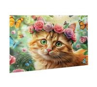 Jigsaw Puzzles for Adults 1500 Piece Butterfly Jigsaw Puzzle - Colourful, Challenging Game & Brainteasing Adult Jigsaws, The Whole 3D Jigsaw Gifts for Women, Men Beautiful Decoration Cat 1 K0F-221