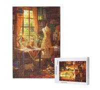 Jigsaw Puzzles for Adults 1500 Piece Cat Jigsaw Puzzles for Adults with Gift Box 87x57 cm, Wooden Puzzle Tailor Challenging Puzzle Games Home Decoration, for The Whole Family,p1732t