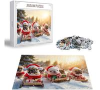 Jigsaw Puzzles for Adults 1500 Piece, Christmas Jigsaw Puzzles for Adults, Dog Jigsaws 1500 Pieces with Box, Wooden Puzzle Challenging Game for the Whole for Women, Men, Wooden Puzzle for Gifts B-535