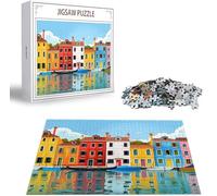 Jigsaw Puzzles for Adults 1500 Piece, Color Jigsaw Puzzles for Adults, House Jigsaws 1500 Pieces with Box, Wooden Puzzle Challenging Game for the Whole for Women, Men, Wooden Puzzle for Gifts B-2587