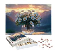 Jigsaw Puzzles for Adults 1500 Piece, Daisy Jigsaw Puzzles for Adults, Flower Jigsaws 1500 Pieces with Box, Wooden Puzzle Challenging Game for the Whole for Women, Men, Wooden Puzzle for Gifts, -8147