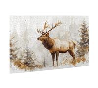 Jigsaw Puzzles for Adults 1500 Piece Deer Jigsaw Puzzle - Colourful, Challenging Game & Brainteasing Adult Jigsaws, The Whole 3D Jigsaw Gifts for Women, Men Beautiful Decoration Animal 5 K0F-139