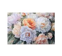 Jigsaw Puzzles for Adults 1500 Piece Flower Large Puzzle Peony, Difficult Challenging Family Games for The Whole for Women, Wooden Jigsaws with Gift Box Packaging, Home Room Decor 87x57cm E-1855