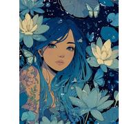Jigsaw Puzzles for Adults 1500 Piece Girl Pond Lotus, Jigsaws 1500 pieces for adults Family Activity, Challenging puzzles Games, Colourful, Beautiful Decoration Puzzle