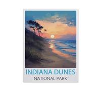 Jigsaw Puzzles for Adults 1500 Piece，Indiana Dunes National Park Vintage Travel Posters，Difficult Puzzle Perfect Educational Gift for Boys and Girls（57x87CM）-BZ31