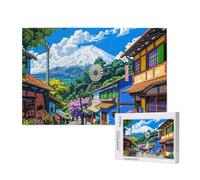 Jigsaw Puzzles for Adults 1500 Piece Japan Jigsaw Puzzles for Adults with Gift Box 87x57 cm, Wooden Puzzle Mount Fuji Challenging Puzzle Games Home Decoration, for The Whole Family,p573t
