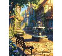 Jigsaw Puzzles for Adults 1500 Piece jigsaw puzzles for Adult Educational Game Challenge Toy 1500 Pieces Puzzle Challenging Games for The Whole for adults,Country Garden Fountain puzzle Gifts
