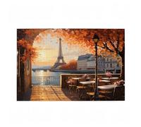 Jigsaw Puzzles for Adults 1500 Piece Paris Large Puzzle Autumn, Difficult Challenging Family Games for The Whole for Women, Wooden Jigsaws with Gift Box Packaging, Home Room Decor 87x57cm D-708