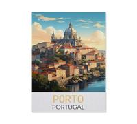 Jigsaw Puzzles for Adults 1500 Piece，Porto Portugal Vintage Travel Poster，Classic Puzzle Teens Boys Girls Puzzles for DIY Intellective Educational Game, Gift Home Decor 57x87cm-CP50