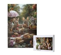 Jigsaw Puzzles for Adults 1500 Piece Rabbit Jigsaw Puzzles for Adults with Gift Box 87x57 cm, Wooden Puzzle Fruit Challenging Puzzle Games Home Decoration, for The Whole Family,p1795t