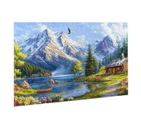 Jigsaw Puzzles for Adults 1500 Piece Scenery Jigsaw Puzzle - Colourful, Challenging Game & Brainteasing Adult Jigsaws, The Whole 3D Jigsaw Gifts for Women, Men Beautiful Decoration Cabin 3 K0F-40
