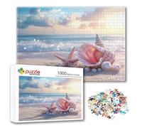 Jigsaw Puzzles for Adults 1500 Piece Shell, Beach Puzzles for Adults 34.25 x 22.44 inch, Challenge Impossible Jigsaws, DIY Family Fun Game with Box, Modern Home Decor Wall Art, Gifts Women Men K-2