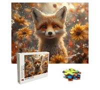 Jigsaw Puzzles for Adults 1500 Piece - Wooden Puzzles Animal, Large Challenging Jigsaw 1500 Piece, IQ Puzzle for Adults for Family Games, Home Decor & Relaxation, 34.3 X 22.4 Inch, Theme: Fox 8p-83