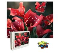 Jigsaw Puzzles for Adults 1500 Piece - Wooden Puzzles Calla Lily, Large Challenging Jigsaw 1500 Piece, IQ Puzzle for Adults for Family Games, Home Wall Decor, 34.3 X 22.4 Inch, Theme: Butterfly 8p-252