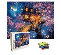 Jigsaw Puzzles for Adults 1500 Piece - Wooden Puzzles Dreamy, Large Challenging Jigsaw 1500 Piece, IQ Puzzle for Adults for Family Games, Home Wall Decor, 34.3 X 22.4 Inch, Theme: Treehouse 8p-636