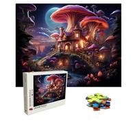 Jigsaw Puzzles for Adults 1500 Piece - Wooden Puzzles Dreamy, Large Challenging Jigsaw 1500 Piece, IQ Puzzle for Adults for Family Games, Home Wall Decor, 34.3 X 22.4 Inch, Theme: Mushroom 8p-556