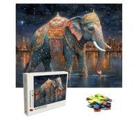 Jigsaw Puzzles for Adults 1500 Piece - Wooden Puzzles Elephant, Large Challenging Jigsaw 1500 Piece, IQ Puzzle for Adults for Family Games, Home Wall Decor, 34.3 X 22.4 Inch, Theme: Animal 8p-106