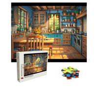 Jigsaw Puzzles for Adults 1500 Piece - Wooden Puzzles Kitchen, Large Challenging Jigsaw 1500 Piece, IQ Puzzle for Adults for Family Games, Home Wall Decor, 34.3 X 22.4 Inch, Theme: Tableware 8p-44