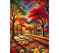 Jigsaw Puzzles For Adults 1500 Pieces Autumn Woods Fallen Leaves puzzles 1500 pieces for adults Teenagers Challenge Toy Educational Games Home Decoration Puzzle Gifts 87x57 cm/1500pcs