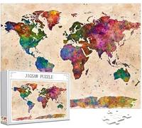 Jigsaw Puzzles for Adults 1500 Pieces, Jigsaws 1500 Pieces for Adults, Wooden Puzzle Challenging Game with Gift Box Packaging for Home Decor Bedroom Decor, Gifts for Women, Theme: World, Map, Model168