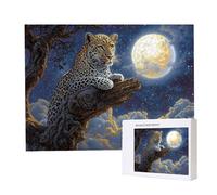 Jigsaw Puzzles for Adults 1500, Puzzle for Adults, Challenging Puzzle Educational Games, Puzzles Game for The Whole for Women, Gifts for Men, Home Decoration, Theme:（Cheetah Moon) z-524