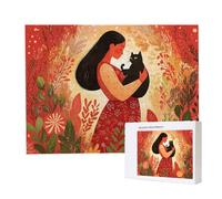 Jigsaw Puzzles for Adults 1500, Puzzle for Adults, Challenging Puzzle Educational Games, Puzzles Game for The Whole for Women, Gifts for Men, Home Decoration, Theme:（Female Cat) z-662