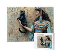 Jigsaw Puzzles for Adults 1500, Puzzle for Adults, Challenging Puzzle Educational Games, Puzzles Game for The Whole for Women, Gifts for Men, Home Decoration, Theme:（Egyptian Woman Cat) z-8