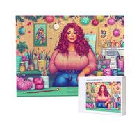 Jigsaw Puzzles for Adults 1500, Puzzle for Adults, Challenging Puzzle Educational Games, Puzzles Game for The Whole for Women, Gifts for Men, Home Decoration, Theme:（Fat Woman) z-676