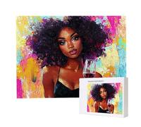 Jigsaw Puzzles for Adults 1500, Puzzle for Adults, Challenging Puzzle Educational Games, Puzzles Game for The Whole for Women, Gifts for Men, Home Decoration, Theme:（Black Women'S Red Wine) z-284