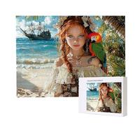 Jigsaw Puzzles for Adults 1500, Puzzle for Adults, Challenging Puzzle Educational Games, Puzzles Game for The Whole for Women, Gifts for Men, Home Decoration, Theme:（Girl Parrot) z-638