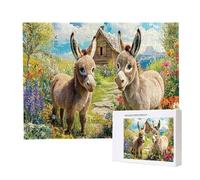 Jigsaw Puzzles for Adults 1500, Puzzle for Adults, Challenging Puzzle Educational Games, Puzzles Game for The Whole for Women, Gifts for Men, Home Decoration, Theme:（Farm Donkey) z-626