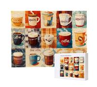 Jigsaw Puzzles for Adults 1500, Puzzle for Adults, Challenging Puzzle Educational Games, Puzzles Game for The Whole for Women, Gifts for Men, Home Decoration, Theme:（Coffee Cup) z-440