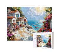 Jigsaw Puzzles for Adults 1500 Seaside Small Town, 1500 Piece Jigsaw Puzzles for Adults, Educational Game Jigsaw Puzzle 34.8x22.8in Suitable for Decompression and Wall Decor, Puzzle Gifts x-239