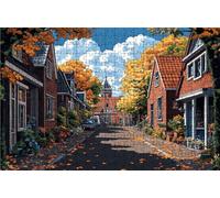 Jigsaw Puzzles for Adults 1500 Small Town 1500 Piece Jigsaw Puzzles for Adults Challenging Puzzle Educational Game for The Whole for Women Gifts for Men Room Decor Street View 36 x 24 Inches RXPT-4653