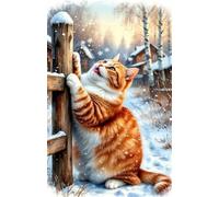 Jigsaw Puzzles for Adults 1500 Snowflake Animal Cat, Puzzle Games, Impossible Puzzle, Puzzles for Adults 1500 Pieces for Wall Decoration and Gifts, 34.3 x 22.4 inch