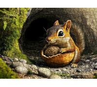 Jigsaw Puzzles for Adults 1500 squirrel forest, Challenging Difficult Puzzle Wooden, 1500 Piece Jigsaw Puzzles for Adults Educational Game Decompression, Large Size Wall Art 34.3 x 22.4 inches w0-847