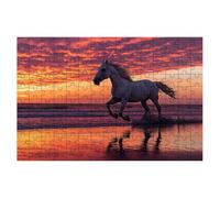 Jigsaw Puzzles for Adults 1500, Sunset Jigsaws 1500 Pieces for Adults, Impossible Jigsaws Puzzle Challenging Game for The Whole, Wooden Jigsaw Puzzles for Gifts for Women Men, Decor Theme:Horse -1384