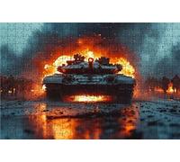 Jigsaw Puzzles for Adults 1500 Tank 1500 Piece Jigsaw Puzzles for Adults, Challenging Puzzle Educational Game for The Whole for Women Gifts for Men Wall Art Room Decor War 36 x 24 inch RXPT-6621