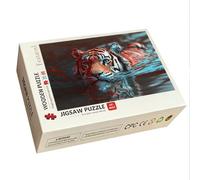 Jigsaw Puzzles for Adults 1500, Tiger Jigsaw Puzzles, Gift for Women -12483 | Wooden, HD Printing, Perfect Fit, Colourful Box, Letter on the Back, With Full Accessories, Size: 87x57cm, Animal Pattern