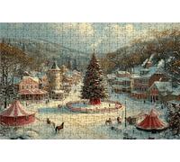Jigsaw Puzzles for Adults 1500 Winter 1500 Piece Jigsaw Puzzles for Adults, Challenging Puzzle Educational Game for The Whole for Women Gifts for Men Wall Art Room Decor Circus 36x24 in RXPT-101