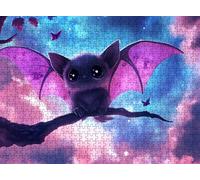 Jigsaw Puzzles for Adults 1500P, Large High Definition Puzzle Wooden, Relaxing Mind Game for Stress Relief, Creative Hobby Craft, Room Wall Decor, Gifts for Men Women 34.3 x 22.4 inches Bat Cute f0-20