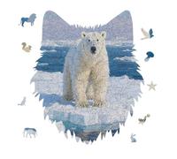 Jigsaw Puzzles for Adults 175 Pieces Arctic Polar Bear Wooden Puzzle, Challenging Decorative Puzzles