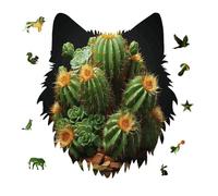 Jigsaw Puzzles for Adults 175 Pieces Cacti and Succulents Wooden Puzzle, Challenging Decorative Puzzles