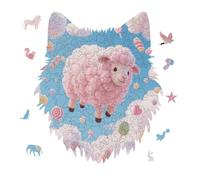 Jigsaw Puzzles for Adults 175 Pieces Cloud - Candy Sheep Wooden Puzzle, Challenging Decorative Puzzles