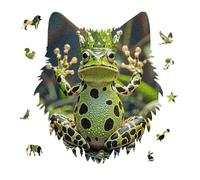 Jigsaw Puzzles for Adults 175 Pieces Crown Frog Wooden Puzzle, Challenging Decorative Puzzles