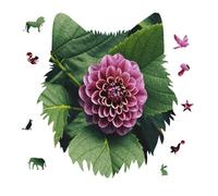 Jigsaw Puzzles for Adults 175 Pieces Flower Leaves Purple Red Flower Wooden Puzzle, Challenging Decorative Puzzles